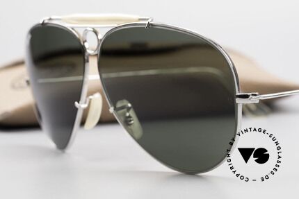 Ray Ban Shooter White Gold 80's Limited Edition, NO retro shades, but a rarity made in USA + case, Made for Men