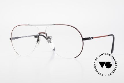 Cazal 723 XXL Rimless 80's Aviator Specs, rare vintage Cazal designer eyeglasses from 1986, Made for Men