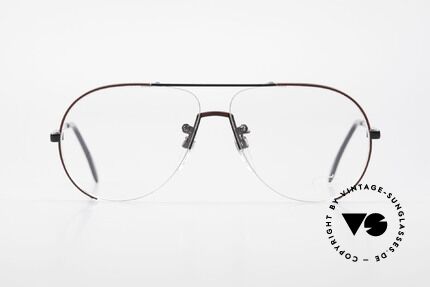 Cazal 723 XXL Rimless 80's Aviator Specs, interesting lens construction (semi rimless frame), Made for Men