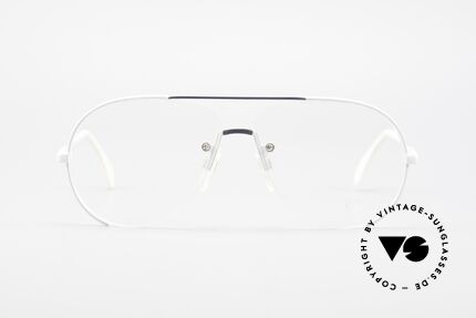 Cazal 723 Rimless 80's Aviator Frame, interesting lens construction (semi rimless frame), Made for Men
