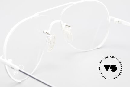 Cazal 723 Rimless 80's Aviator Frame, the demo lenses can be replaced with prescriptions, Made for Men
