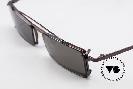 Theo Belgium XXM Clip On Designer Frame Square, square frame construction with removalble SunClip-On, Made for Men and Women