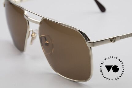 Dunhill 6011 Gold Plated Sunglasses 80's, 'barley': hundreds of minute facets to give a soft sheen, Made for Men