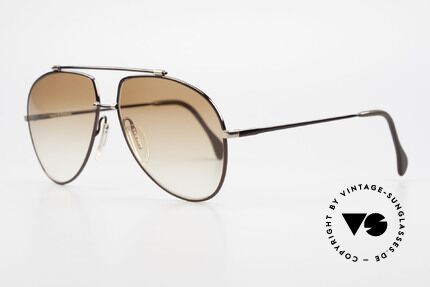 Zeiss 9371 Old 80's Aviator Sunglasses, very interesting frame finish in "dark-brown metallic", Made for Men