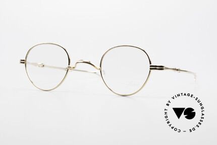 Lunor I 15 Telescopic Gold Plated Sliding Temples, Lunor: shortcut for French "Lunette d'Or" (gold glasses), Made for Men and Women