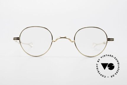 Lunor I 15 Telescopic Gold Plated Sliding Temples, traditional German brand; quality handmade in Germany, Made for Men and Women