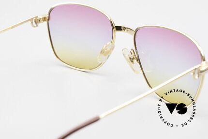Cartier Courcelles Unique 90's Luxury Sunglasses, tricolored lenses: the triple tint looks like a sunrise, Made for Men and Women