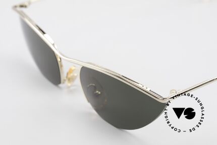 Cutler And Gross 0359 Cat Eye Designer Sunglasses, semi rimless: the sun lenses are fixed with Nylor thread, Made for Women
