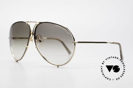 Porsche 5621 XL Golden Aviator Sunglasses, the legend with interchangeable lenses; true vintage, Made for Men