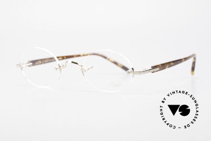Lunor Classic Oval GP Oval Rimless Frame Gold Plated, rimless model "Classic Oval GP" GOLD-PLATED 45x23, Made for Men and Women