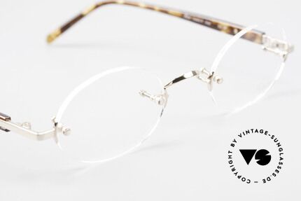 Glasses Lunor Classic Oval GP Oval Rimless Frame Gold Plated