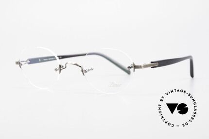 Lunor Classic V Panto AS Panto Rimless Frame Unisex, rimless model "Classic Panto AS" antique silver 45x23, Made for Men and Women