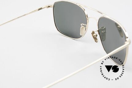 Lunor Aviator II P4 GP Classy Men's Sunglasses Gold, unworn; with green sun lenses for 100% UV protection, Made for Men