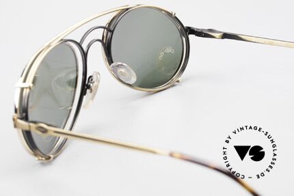 Bugatti 07823 Old 80's Glasses With Clip On, NO RETRO fashion, but an authentic old 80's original, Made for Men