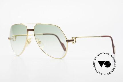 Cartier Vendome Laque - S Old 1980's Luxury Sunglasses, this pair (with LAQUE decor) in SMALL size 56-14, 130, Made for Men and Women