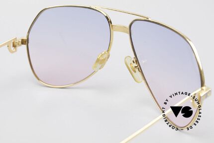 Cartier Vendome Santos - L Rare Luxury 80's Sunglasses, lenses from BABY-BLUE to PINK; also wearable at night, Made for Men