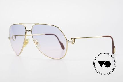 Cartier Vendome Santos - L Rare Luxury 80's Sunglasses, Santos Decor (with 3 screws) in LARGE size 62-14, 140, Made for Men