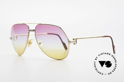 Cartier Vendome Santos - L Rare 80's Aviator Sunglasses, Santos Decor (with 3 screws) in LARGE size 62-14, 140, Made for Men