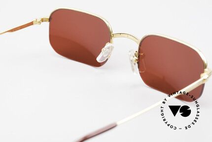 Cartier Broadway Semi Rimless Sunglasses 3D Red, NO RETRO sunglasses; an old original from app. 1999!, Made for Men