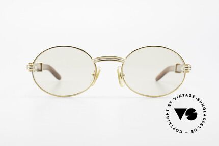 Cartier Giverny Rare Oval Wood Sunglasses, precious oval CARTIER vintage sunglasses from 1990, Made for Men and Women