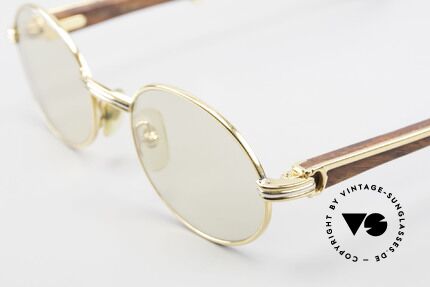 Cartier Giverny Rare Oval Wood Sunglasses, oval gold-plated frame, pure luxury lifestyle, VERTU, Made for Men and Women
