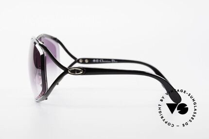 Christian Dior 2056 80's Butterfly Sunglasses, black frame with purple-gradient lenses (100% UV), Made for Women