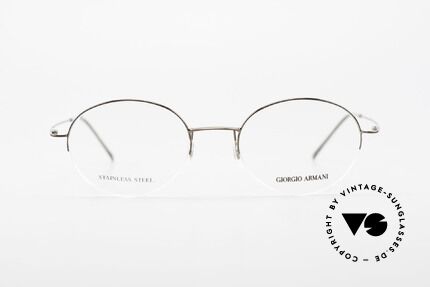 Giorgio Armani 27N Small Round Eyeglasses Nylor, plain and puristic 'wire glasses' in a SMALL SIZE!, Made for Men and Women