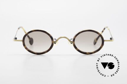 L.A. Eyeworks LINK 143 Oval Round Sunglasses 1994, with attention to details (every frame has a year of birth), Made for Men and Women