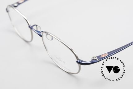 Bugatti 19062 Men's Titanium Eyeglasses 90's, brillant frame finish in dark navy-blue / titanium, Made for Men