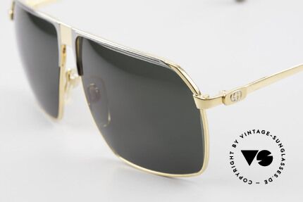 Gucci GG41 22kt Gold-Plated Sunglasses, with the famous Gucci symbol (2 connected stirrups), Made for Men
