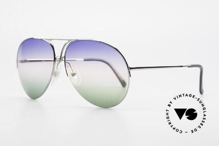 Porsche 5627 Half Rimless 90's Sunglasses, classic aviator design - in LARGE size 63/15mm, Made for Men