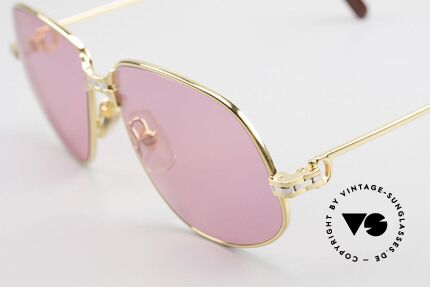 Cartier Panthere G.M. - M Pink Glasses With Chanel Case, 22ct gold-plated frame with new pink sun lenses, 100% UV, Made for Men and Women