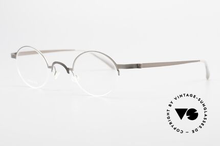 Lindberg 7005 Strip Titan Round Titanium Frame Unisex, simply timeless, stylish & innovative: grade 'vintage', Made for Men and Women