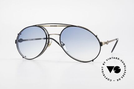 Bugatti 65282 Vintage Frame With Sun Clip, rare VINTAGE Bugatti 80's luxury sunglasses, Made for Men