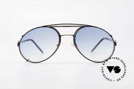 Bugatti 65282 Vintage Frame With Sun Clip, legendary vintage BUGATTI 'tear drop' design, Made for Men