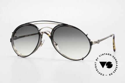 Bugatti 07823 Old 80's Glasses With Sun Clip, classic Bugatti 'sunglass' design' from approx. 1989, Made for Men