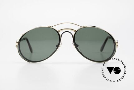 Bugatti 03327 Men's 80's Eyeglasses Clip On, distinctive Bugatti 'tear drop' shape; in 50mm size, Made for Men