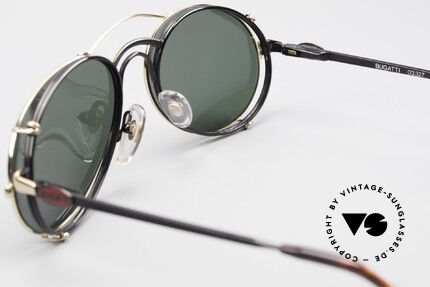 Bugatti 03327 Men's 80's Eyeglasses Clip On, NO RETRO fashion, but an authentic old 80's original, Made for Men