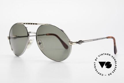 Bugatti 02926 80's Large Sunglasses For Men, high-end frame finish: platinum & gold-plated bridge, Made for Men
