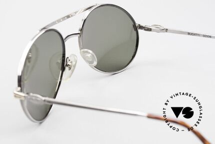 Bugatti 02926 80's Large Sunglasses For Men, dark green sun lenses can be replaced with prescriptions, Made for Men