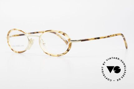 Alain Mikli 2690 / 03157 Oval Vintage Designer Frame, with Windsor rings around the lenses & golden bridge, Made for Men and Women