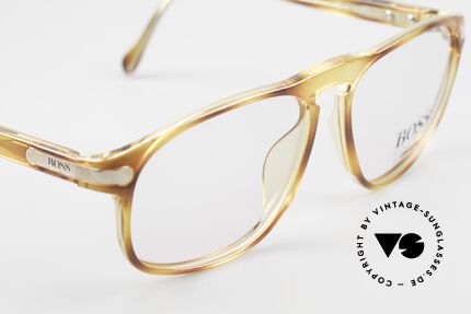 BOSS 5102 Square Vintage Optyl Glasses, extraordinary frame color/pattern (looks like horn), Made for Men