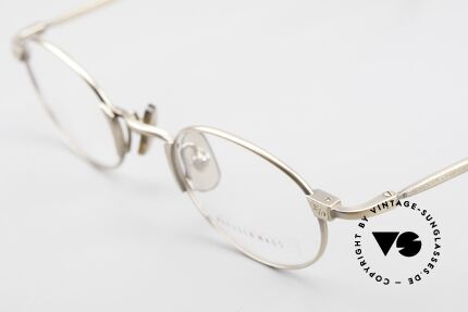 Freudenhaus Zaki Oval Titan Vintage Glasses, high-end "antique gold" frame finish; just timeless, Made for Men and Women