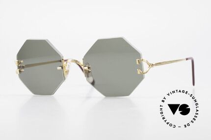 Cartier Rimless Octag Rimless Octagonal Sunglasses Details