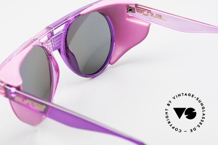Carrera 5251 Round Steampunk Sunglasses, removable side shields and pink-mirrored sun lenses, Made for Men and Women