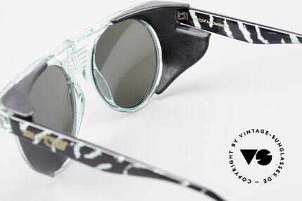 Carrera 5251 Round Sunglasses Steampunk, removable side shields and green-mirrored sun lenses, Made for Men and Women Carrera 5251 Round Sunglasses Steampunk, removable side shields and green-mirrored sun lenses, Made for Men and Women