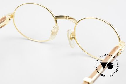 Cartier Giverny Oval Wood Glasses Gold Plated, Size: small, Made for Men and Women
