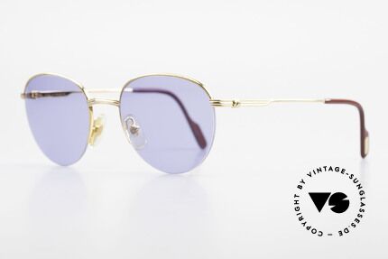 Cartier Colisee Round Luxury Sunglasses 90's, luxury Cartier half-frame, -lightweight and flexible, Made for Men and Women