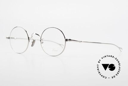 Lunor V 110 Round Vintage Glasses Timeless, model V 110: precious round frame (titan & platinum), Made for Men Lunor V 110 Round Vintage Glasses Timeless, model V 110: precious round frame (titan & platinum), Made for Men