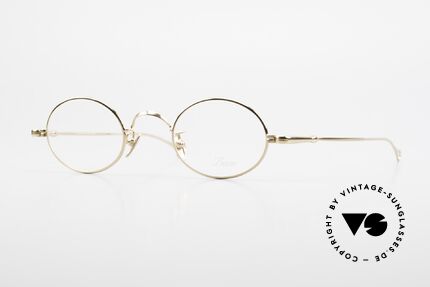 Lunor V 100 Oval Eyeglasses Gold Plated Details